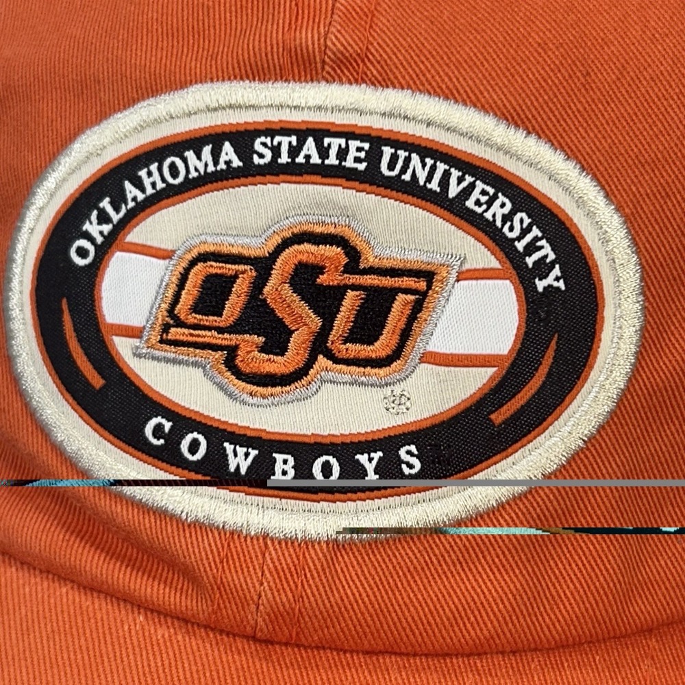 Vintage Y2K Oklahoma State Cowboys OSU Strapback Hat Orange Cap - Picture 2 of 11
